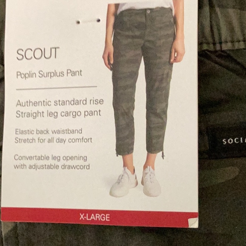 Social Standard - Lightweight Scout Poplin Surplus Cropped Pants - green - new - Picture 7 of 8